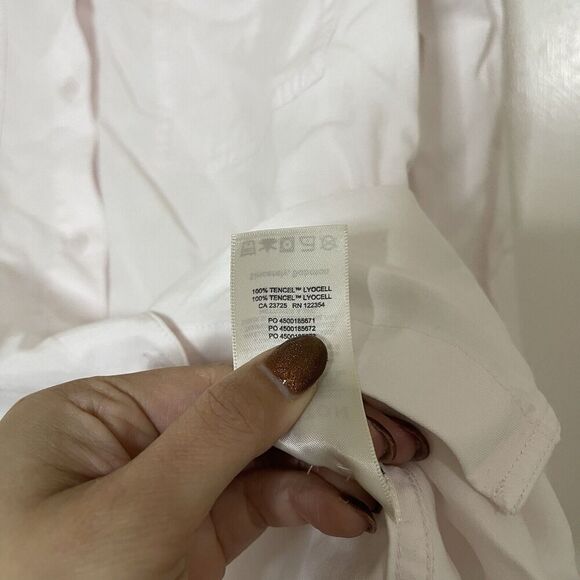 ARITZIA babaton light pink button down utility blouse top size Small - Picture 3 of 5